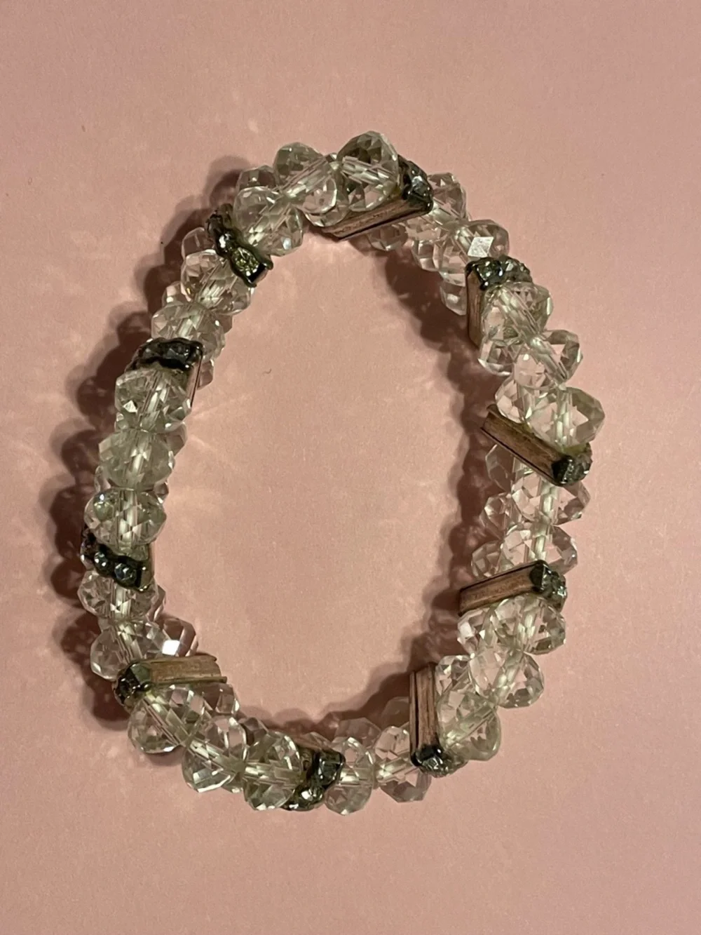 Vintage Crystal Rhinestone Stretch Bracelet #7714